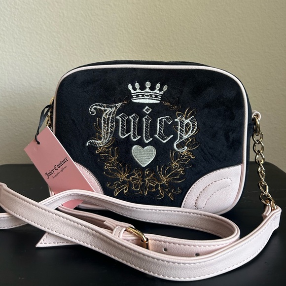 Juicy Heritage Black & Pink Crossbody Bag - Picture 1 of 4